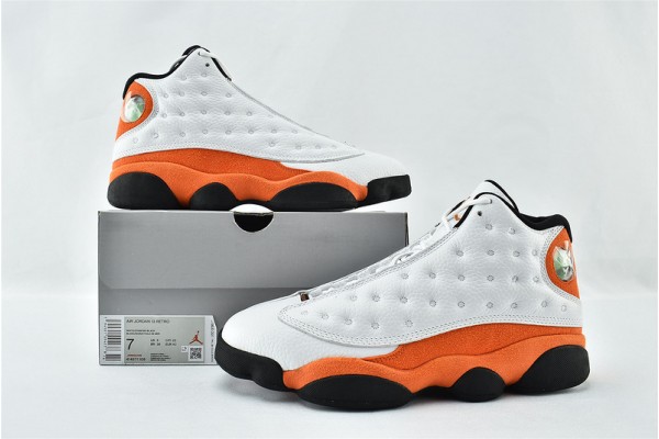 Air Jordan 13 Retro Starfish White Orange 414571 108 Womens And Mens Shoes